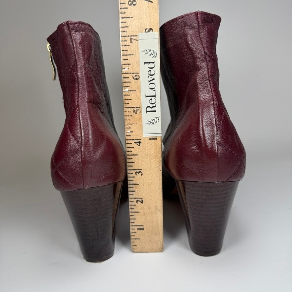 VEARI Genuine Python Snakeskin Ankle Boots Burgundy Red Leather Mexico Sz 10. - Picture 11 of 12